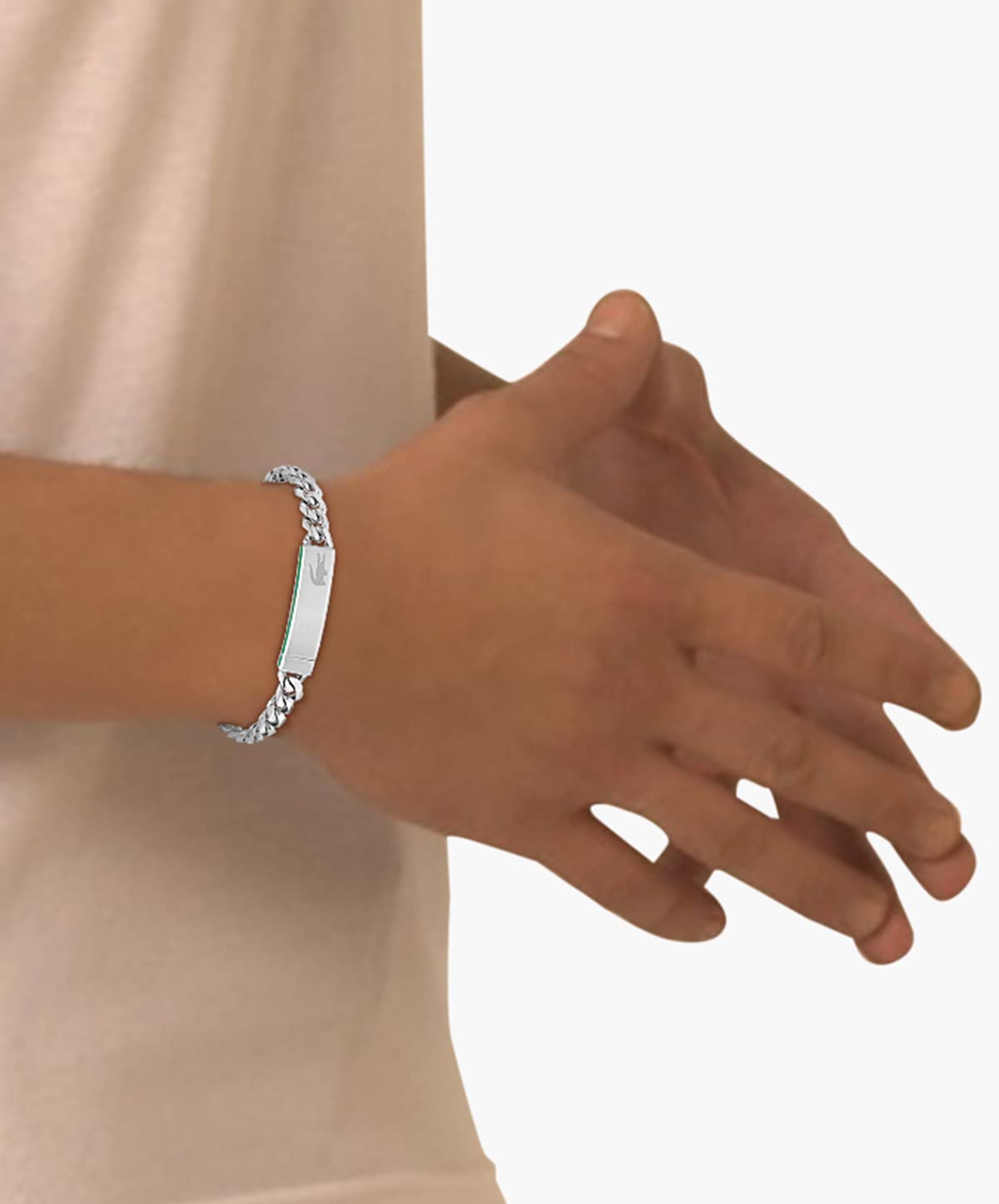 Lacoste Gliederarmband für Herren Kollektion BASELINE verfügbar aus Silber oder Schwarz