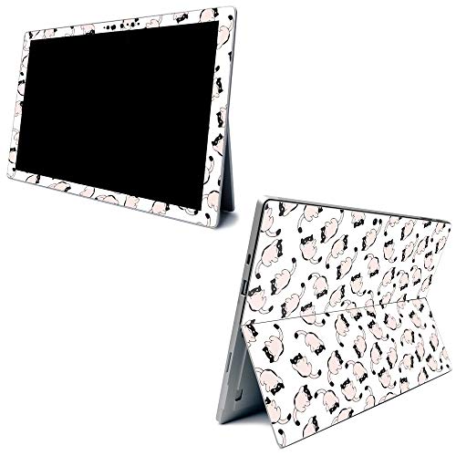 Image of MightySkins Carbon Fiber Skin for Microsoft Surface Pro 7 - Raining Cats | Textured Carbon Fiber Finish | Easy to Apply, Remove, and Change Styles | Made in The USA