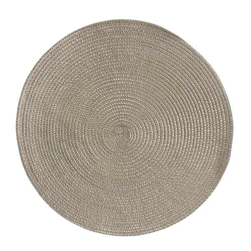 Kit 4 Jogos Americanos Bege Redondos Decorativos | Cores Variadas | Elegância e Proteção para Mesa de Jantar