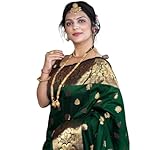 Yashika-Womens-Zari-Woven-Cotton-Silk-Jacquard-Saree-With-Unstitched-Blouse-Material