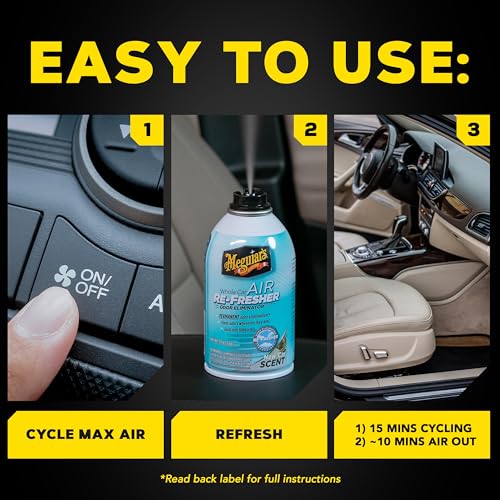 Meguiar's Whole Car Air Refresher, Odor Eliminator Spray Eliminates Strong Vehicle Odors, Summer Breeze 2 Oz Spray Bottle - Image 7