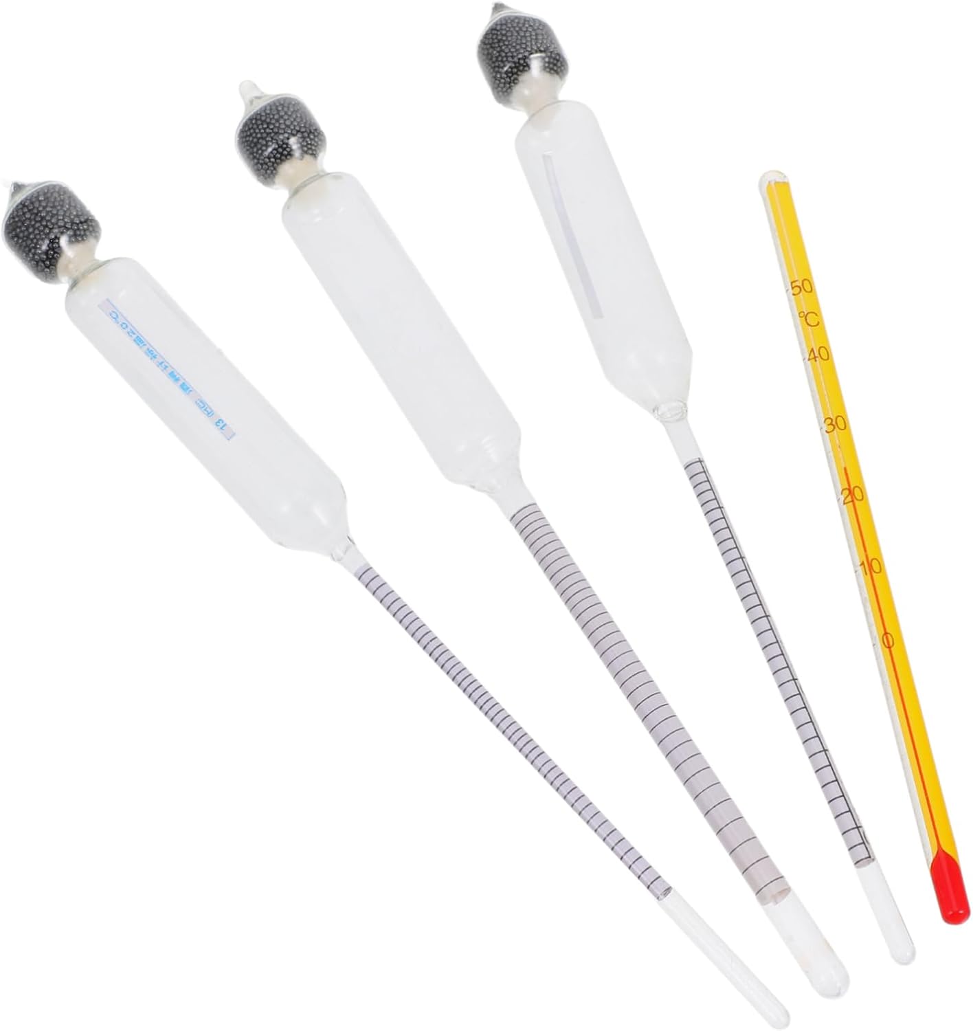 MAGICLULU 3Pcs Hydrometer for Wine Making Accurate Measurement Tool Reusable and Portable Range for Homebrewing and