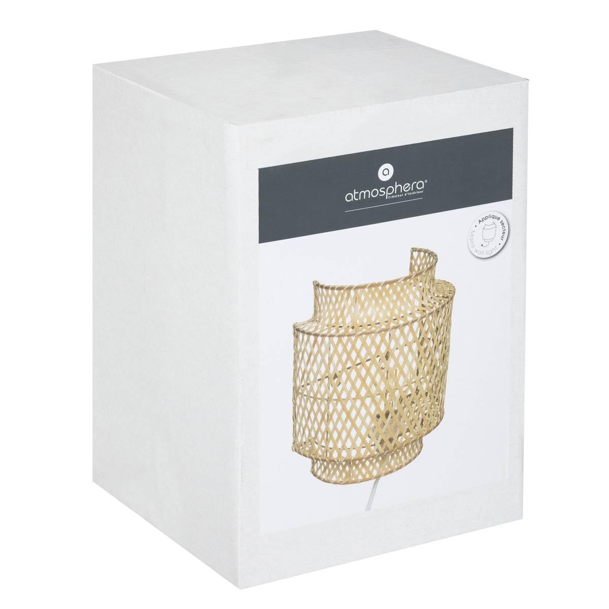 Atmosphera - Lampada da parete Liby - Bamboo D23 cm