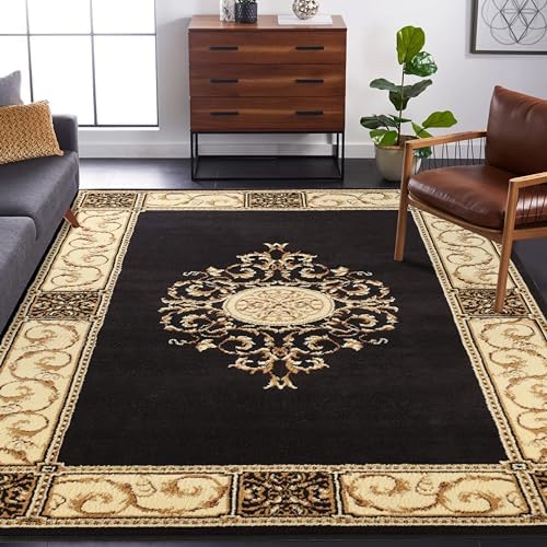 Elegant Medallion Area Rug - Plush Floral 5' x 8'