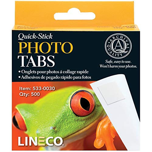 Quick-Stick Photo Tabs 500/Pkg-.5"