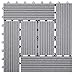 Produktbild Mendler WPC Bodenfliese Rhone, Holzoptik Balkon/Terrasse, 11x je 30x30cm = 1qm versetzt - Basis grau
