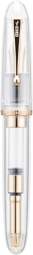 Miniatura 3 de Jinhao 9019 DaDao Series - Pluma estilográfica, tamaño 8, punta fina con convertidor de tinta grande recargable, diseño acrílico transparente y