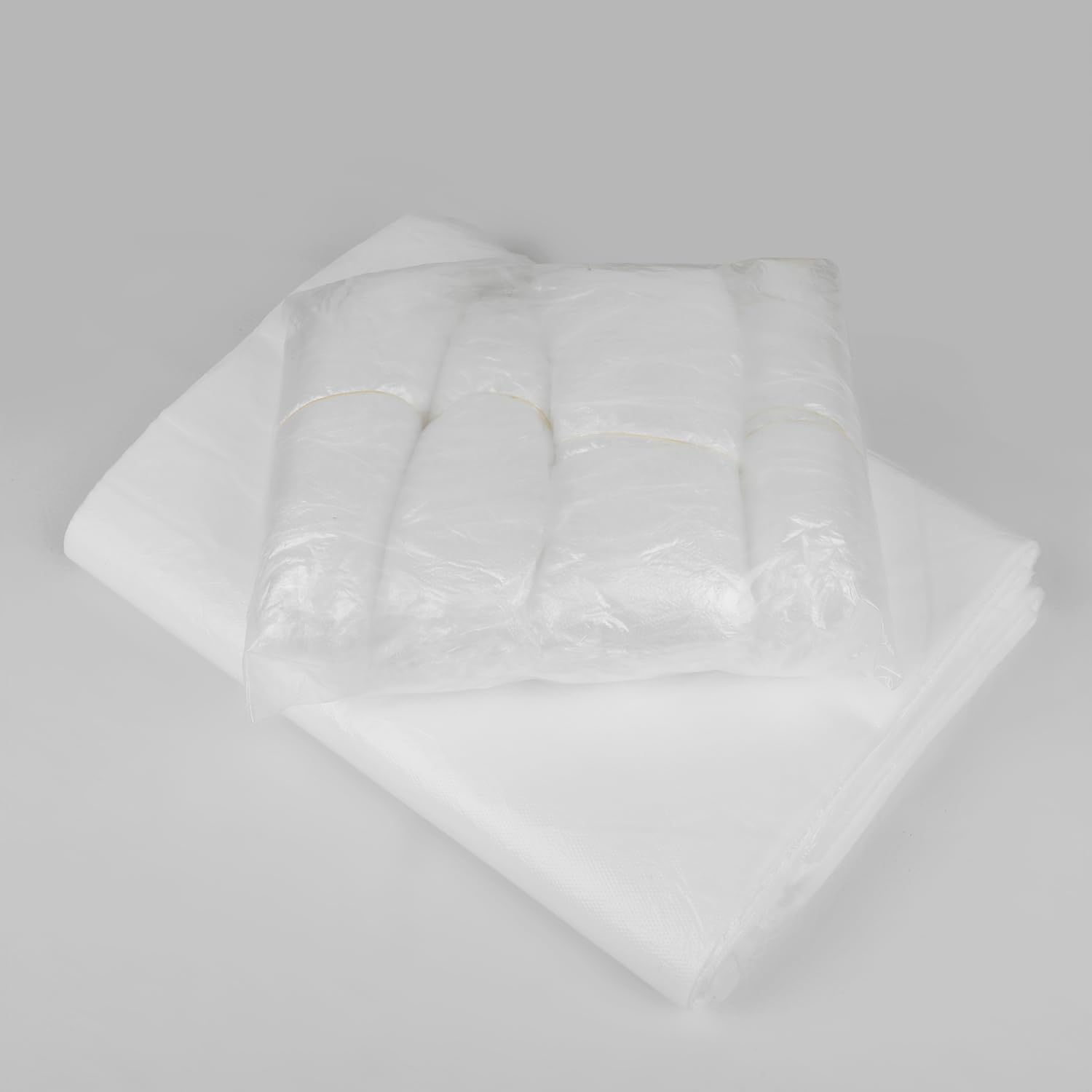 DIYASY Lot de 100 tabliers et manches jetables imperméables et 100 manches, tabliers et manchettes en polyéthylène blanc pour le nettoyage, la cuisine, la peinture et un usage quotidien