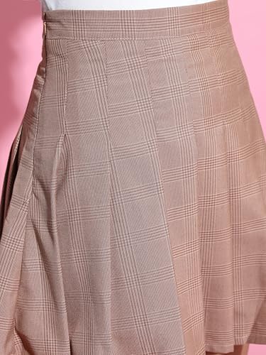 Image of Tokyo Talkies Women's Regular Fit A-Line Skirts | Stretchable Skirts