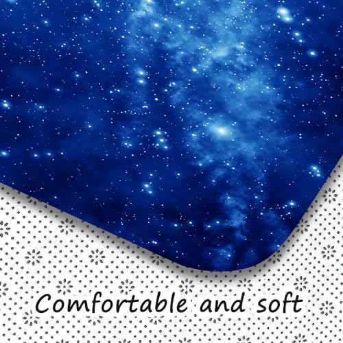 Tapete grande 150 x 180 cm para interior antideslizante azul galaxia miniatura 4