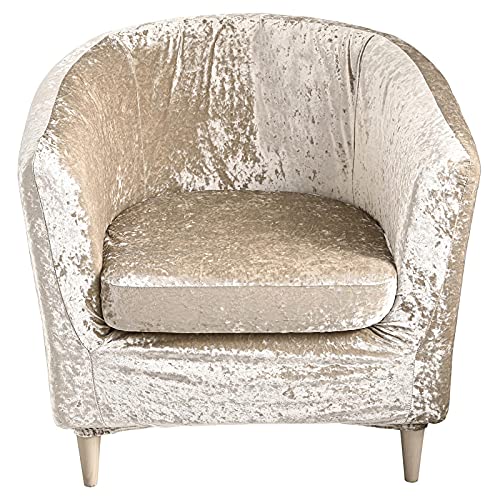 2 Piece Velvet Banquet Chair Slipcover with Cushion Cover,Stretch Club Tub Chair Covers Glittery Bling Christmas Armchair Slipcovers Removable Furniture Protector for Home Party Wedding Decor