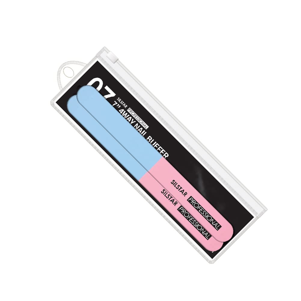 SILSTAR PROFESSIONAL7" 4 Way Nail Buffer 240.320/800.3000 Made in Korea 2PCS in Pack