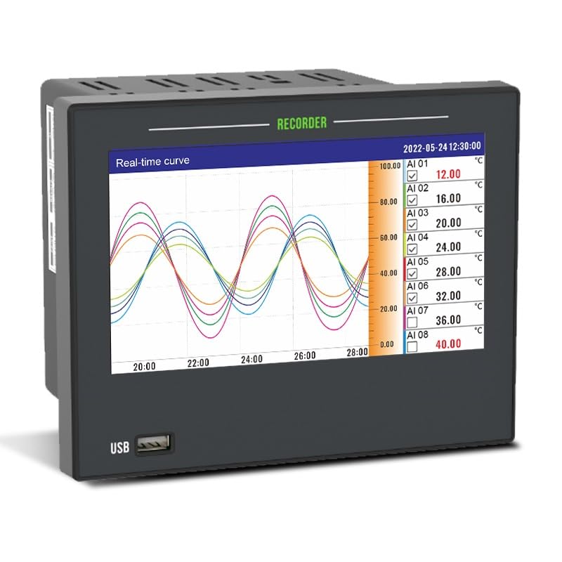 SDMC Intelligent Touch Screen Paperless Data Logger – Multi-Channel Real-Time Digital & Graphical Process Recorder with Ethernet, USB Data Export, and RS485 Communication (4 Channal)