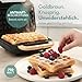 LEBENLANG Sandwichmaker 3 in 1-750W Inkl. 3 Einsätze für Grill, Sandwich & Waffeln I Sandwich Maker Kombi Toaster Sandwichtoaster Waffeleisen Sandwich- & Paninitoaster Waffle maker Sandwhichmaker