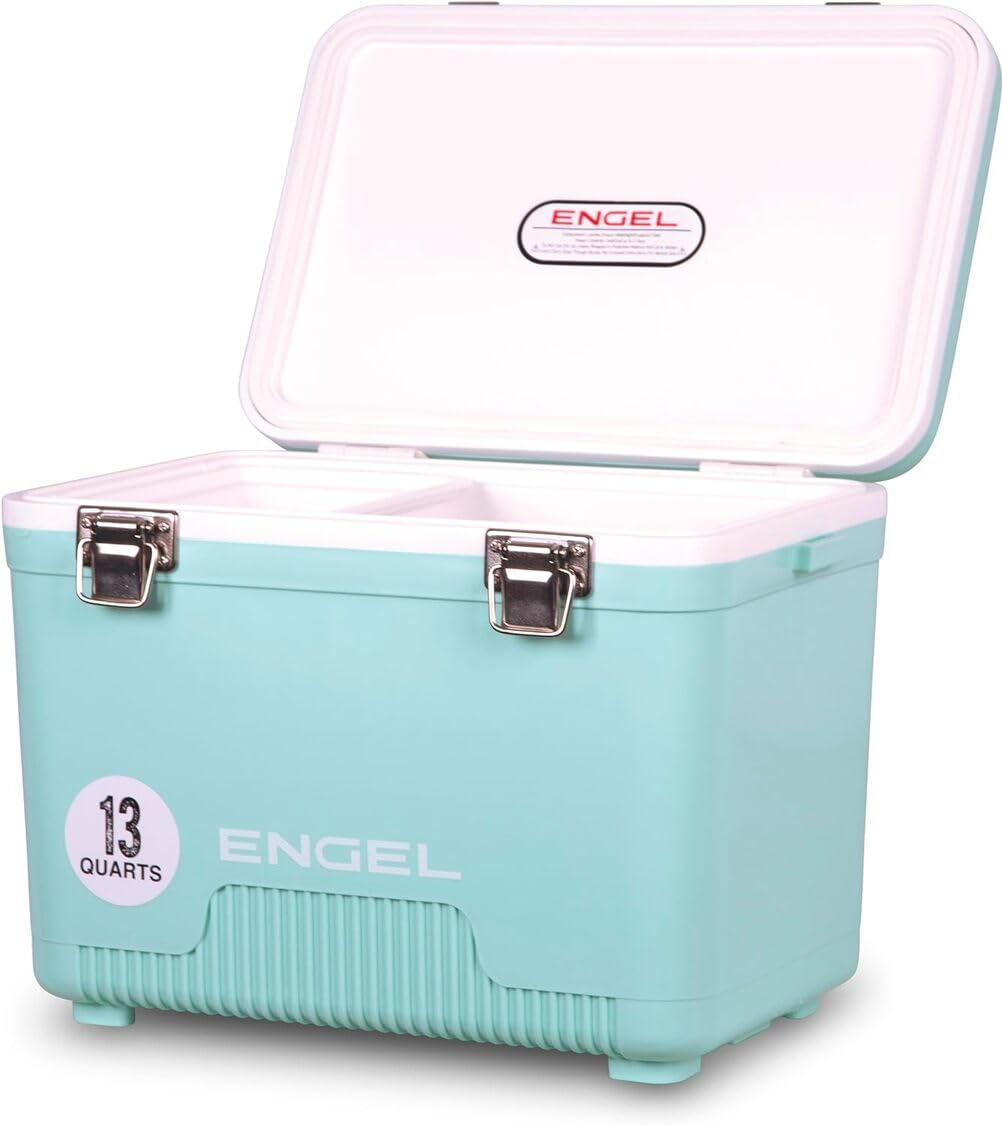 ENGELCooler Box 12.3 L - Leak-Proof, Air Tight, Drybox Cooler for Camping, Fishing, Hiking,Picnic - Mini Ice Boxes Large Enough for 15 Cans, 38 x 25.4 x 28.5 CM Small Cool Box for Drinks and Food