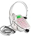 AGPtek Call Center Dialpad Headset White Telephone with Tone Dial Key Pad & REDIAL