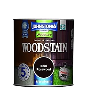 Johnstone's Woodcare Indoor and Outdoor Woodstain - Dark Rosewood 250ml