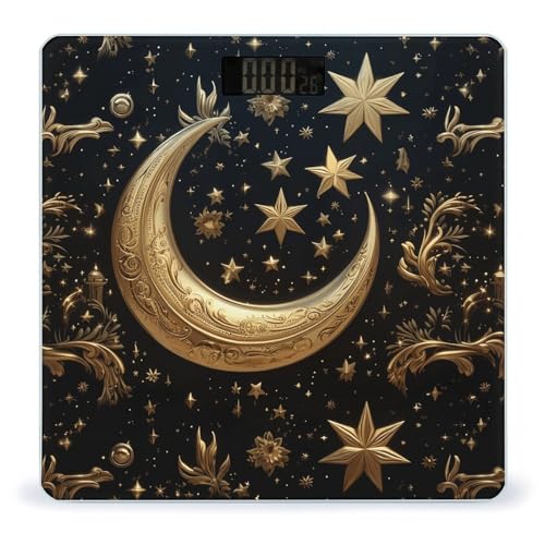 Báscula Digital Corporal Golden Stars and Moon Alta Precisión miniatura 1