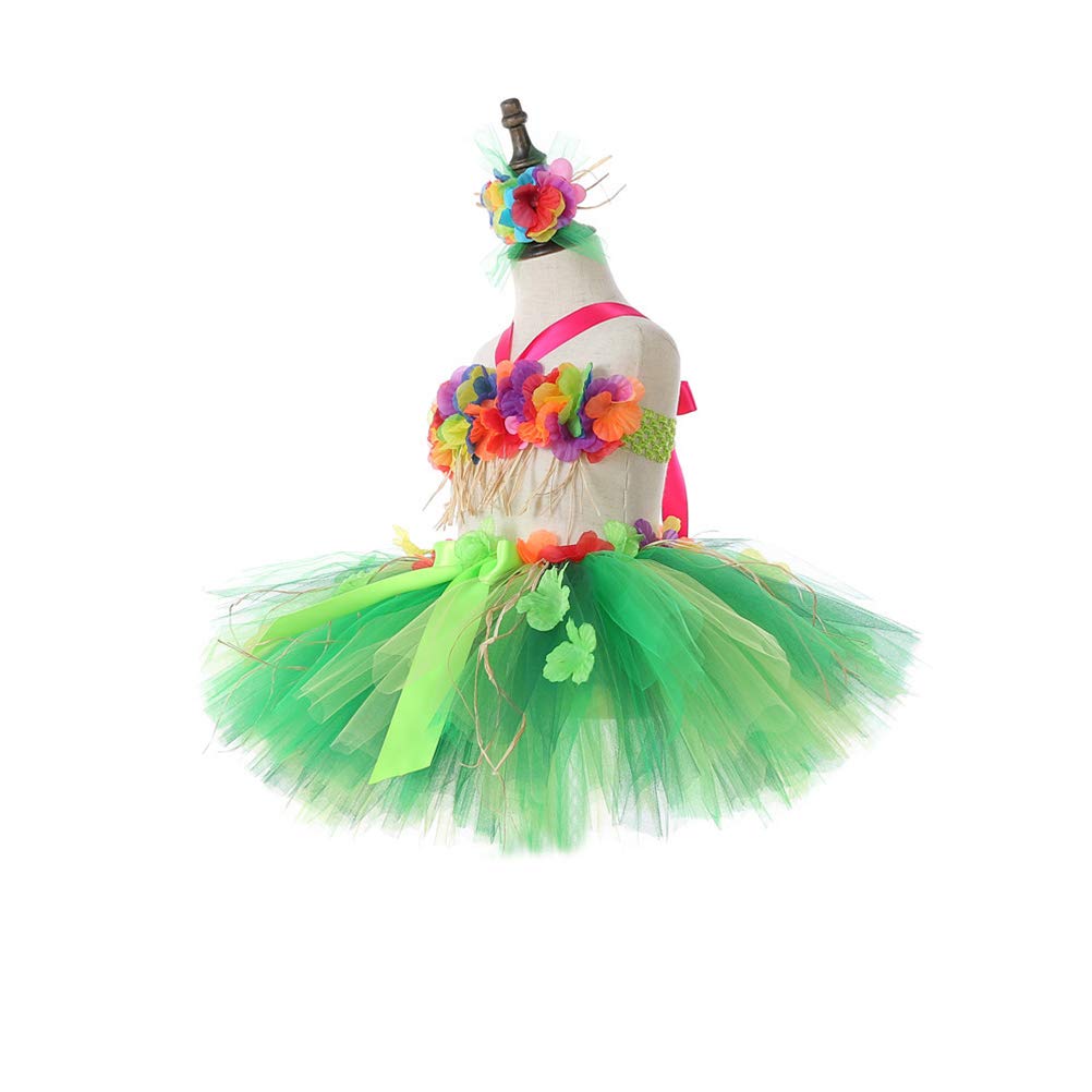 1 Juego Trajes Falda Hula Mujer Falda De Hawaiana Mujer Falda De De Las Mujeres Vestido De Los Niños Perder Flores