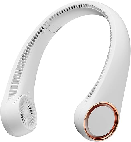 Miniatura 1 de Gaiatop Ventilador de cuello portátil, recargable, manos libres, portátil, sin aspas, 3 velocidades, 72 salidas de aire, ajuste libre, ventilador de