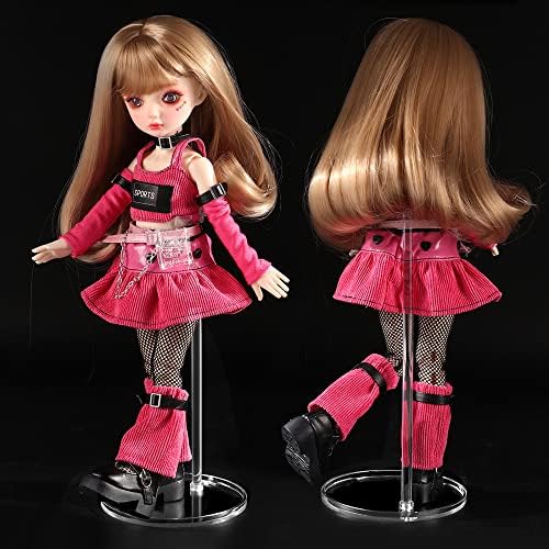 Image of UCanaan 5 Pcs Doll Stands Kids Toys Accessories for 11.8 Inch Dolls Display Holder Suitable for 11''-13'' Dolls Transparent Stent Stand