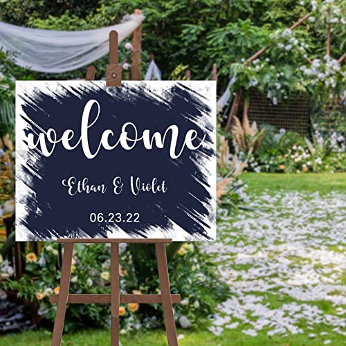 Panneau de mariage minimaliste personnalisable et panneau d'accueil moderne