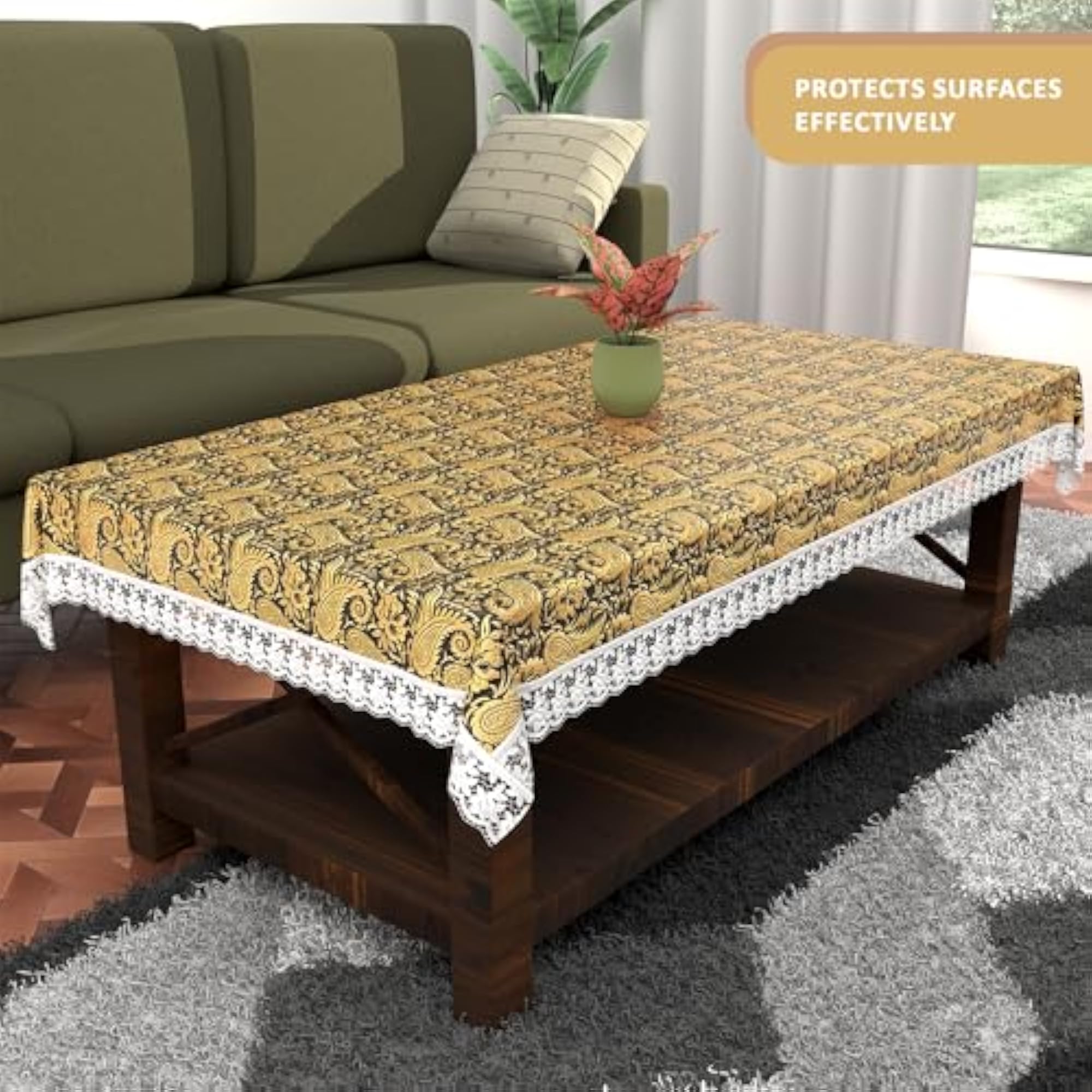 Waterproof 4 Seater Dining Table Cover, Durable & Wipeable