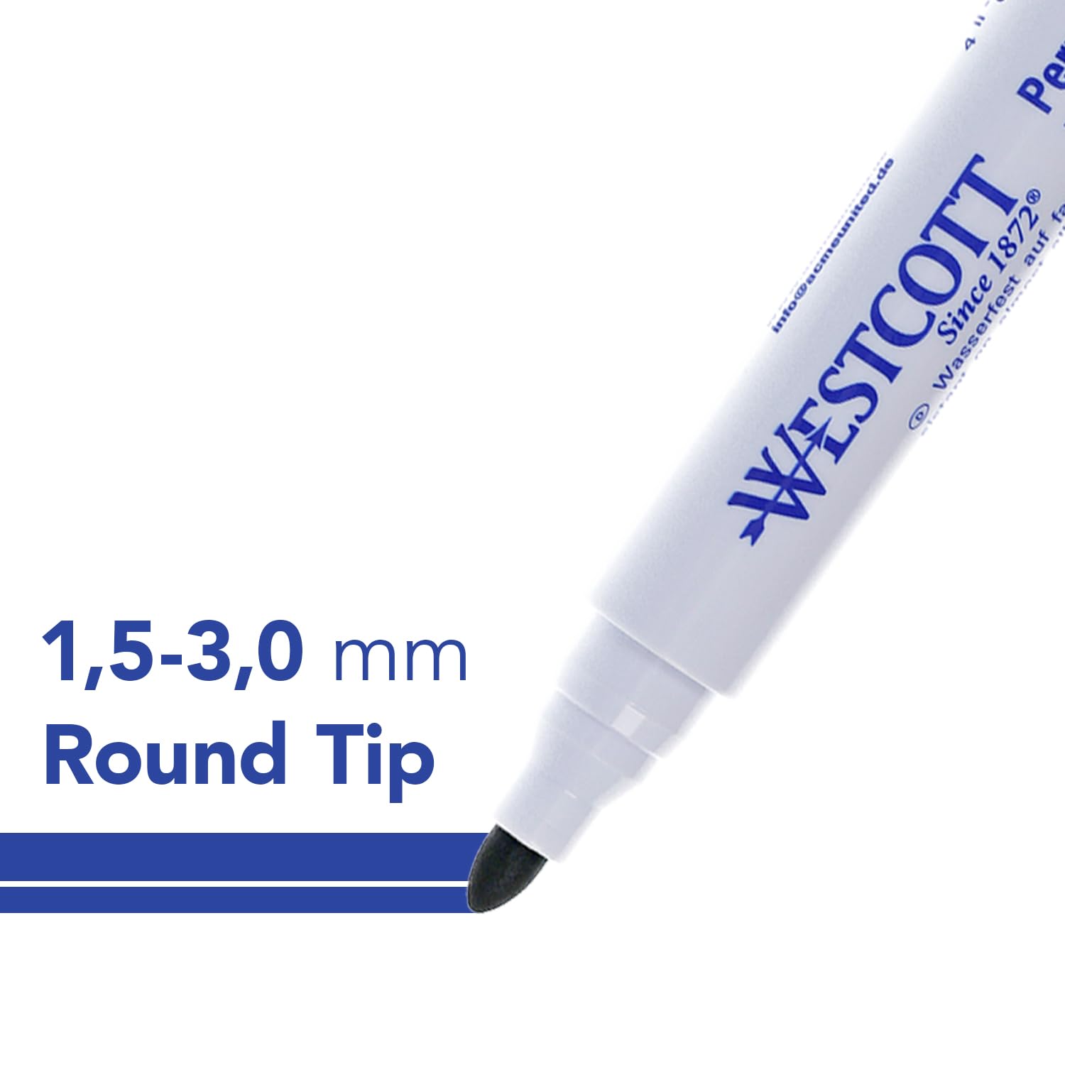Westcott Permanent Marker 10 pieces Blue, 1 count (Pack of 10) - Image 2