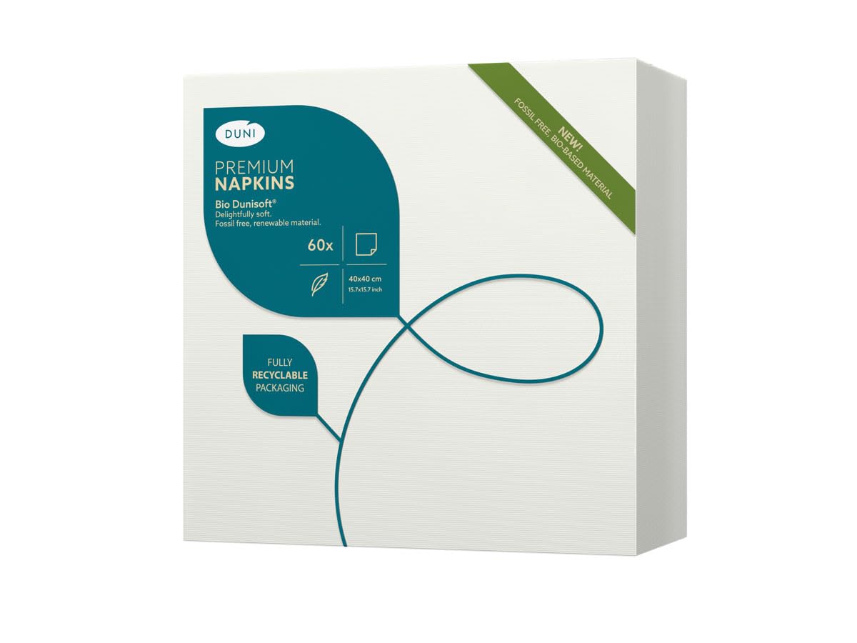 Duni - Bio Dunisoft Napkins White 40x40 cm - 6x 60 pcs