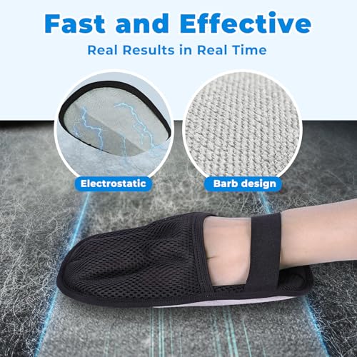 Image of GRENTY 2 PCS Pet Hair Removal Glove for Dogs & Cats, Upgraded Five-Finger Electrostatic Pet Hair Remover, Pet Hair Removal Tool for Clothing, Carpets, Sofa Gaps, and Car Seat