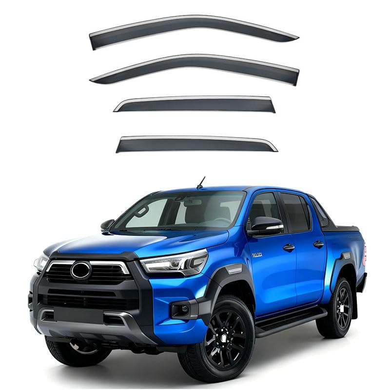 Deflectores de aire para Hilux Rogue 2015-2025: conduce sin lluvia y reduce el sol en ruta