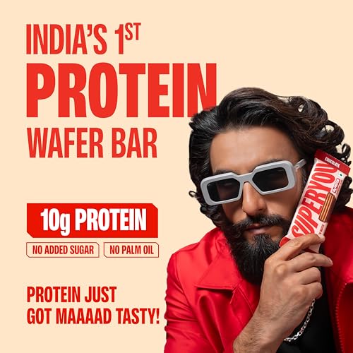 Image of SuperYou Assorted Protein Wafer Bars (Pack of 20)|10g Protein, 3g Fiber, No Added Sugar|Yeast Fermented Protein|Energy Bars|Crunchy Wafer Bar|100% Vegetarian|No Palm Oil|800g