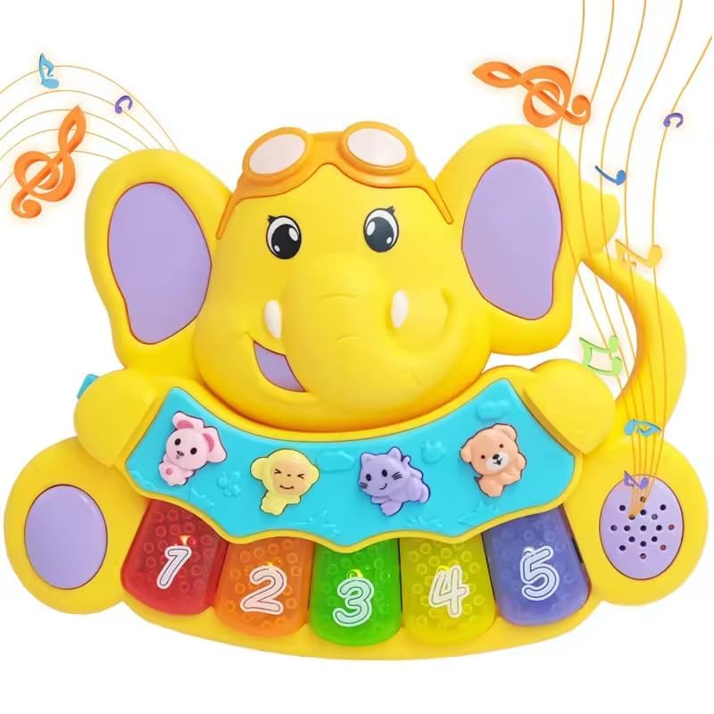 EUPHORIA Piano Toys Musical Light-Up Elephant | Piano Keyboard Toy for Kids-image-33