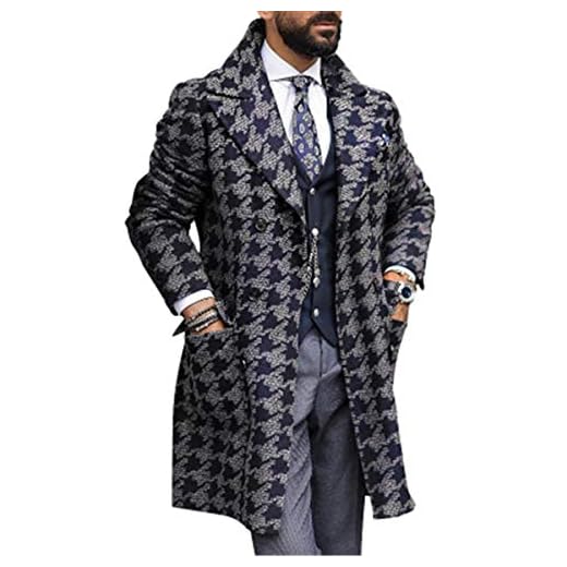 Herrkappor 2020 Mitten längd rockar herr mode tryck kappor