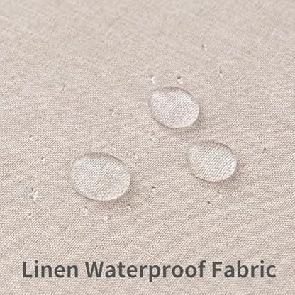 2er Set Wasserdicht Kissenbezug 50x50 Outdoor Kissen Gelb Leinen Dekokissen Kissenbezüge Anlage Kissenhülle Zierkissen mit Verstecktem Reißverschluss für Couch Wohnzimmer Garten Outdoor Deko B4-564 – Bild 5