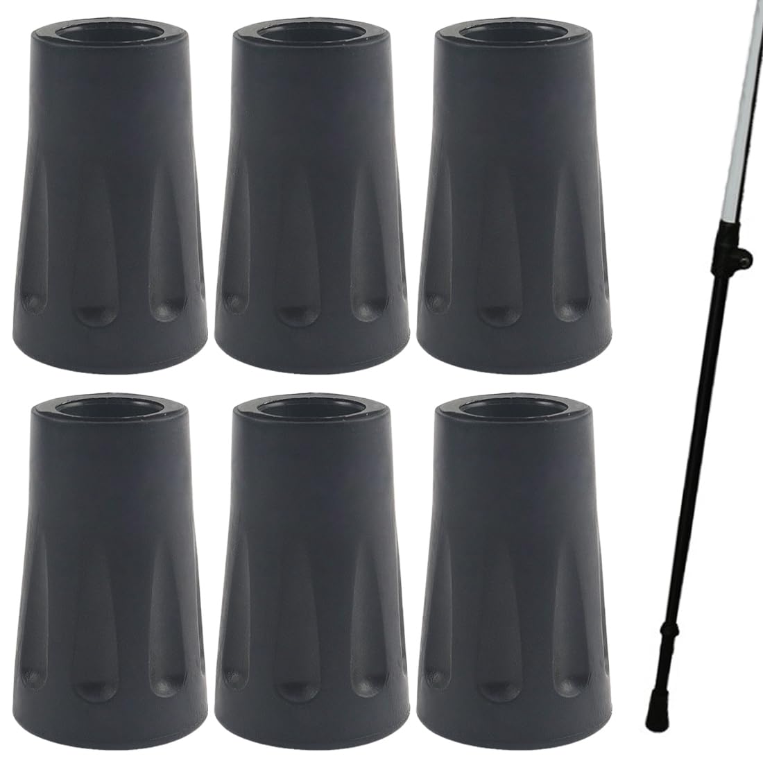 6PCS Gommini per Bastoncini Walking Universale, Bastoncini da Trekking, Bastoncini Nordic Walking Pads, Ricambi Bastoncini Trekking, per Tutti i Bastoncini da Trekking Comuni