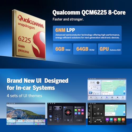 Eonon GMX6S 8" QLED Car Stereo for Chevy/GMC/Buick, 6+64GB, Wireless CarPlay & Android Auto, 4G LTE, WiFi 6, DSP Audio, 1080P Backup Camera, Bluetooth,Steering Control(GMA12S Upgrade)