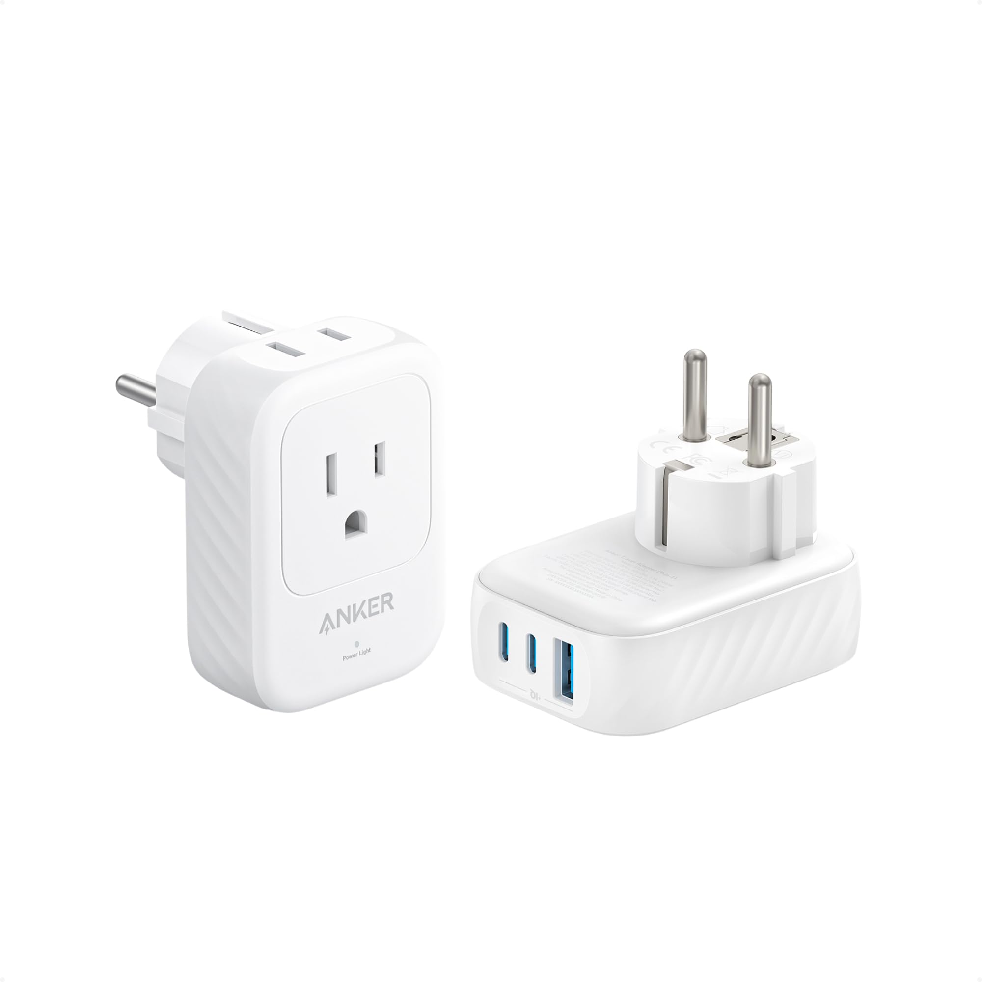 Anker - 2 Pack US to Europe International Plug Adapter, Travel Adapter, 15W Max with 2 AC, 2 USB-C and 1 USB-A Port, Ideal for iPhone 15, iPad Air and more-image-20