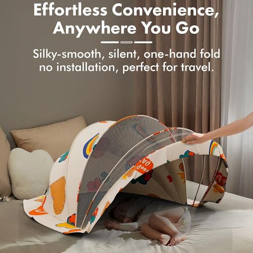 Image of StarAndDaisy Baby Mosquito net for Baby 0-12 Months for Infants, Toddlers, Safe Baby, Breathable mesh-Mosquito Net for Baby's Peaceful Sleep, Baby Sleeping pod - Car Print