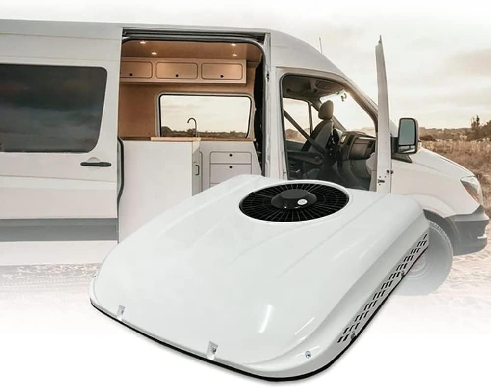 12V/24V Dc Rv Air Conditioner Rv Rooftop Air Conditioner Electric Parking Air Conditioner, 350M3/H Air Flow, 8 Hour Running Rv Air Conditioning System for Car Rv Truck Ca,12v