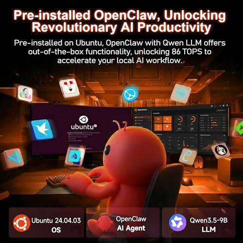 Image of Beelink OpenClaw AI Mini PC, SER10 MAX Ryzen AI 9 HX 470 (86 Tops, up to 5.2GHz), 32GB DDR5 1TB SSD, Radeon 890M Graphics, 10Gbps LAN, WiFi 6+BT5.2, 4K Triple Display, USB4, Gaming & AI Workstation