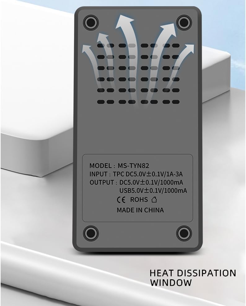 Image of Ahuja International Solar Universal Dual Battery Charger Case Box,Battery Charger Multi Munctional Type C Intelligent Lithium Battery Holder for 26650,21700,18650,18500,16340,14500 Battery Boxs