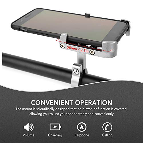 Andoer Suporte para telefone móvel de bicicleta com rotação de 360 ​​graus Suporte universal de alum