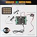 RGB 12 Gang Switch Panel 3 Silicon Button, High Power 5-Level Brightness Dimmable Multifunction Switches Momentary Strobe Circuit Control Relay System for Car SUV Truck Waterproof