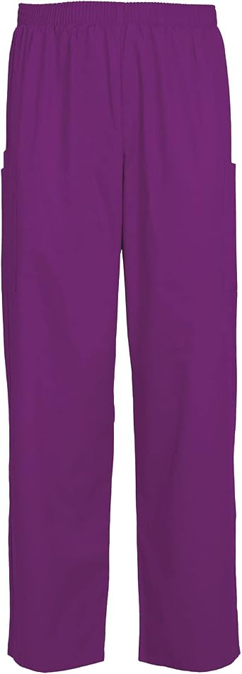 Mens Scrub Pants Full Elastic Waist Cargo Scrub Pant