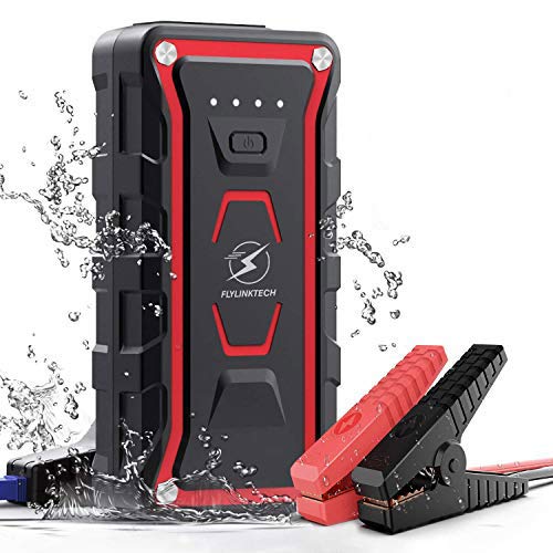 FLYLINKTECH Arrancador de Coches, 1500A 20000mAh Arrancador Batería Coche (para Todo vehículo de Gasolina o 7.0L de Diesel) de IP68 Impermeable Batería Arrancador de Coche, Carga Rápida QC3.0
