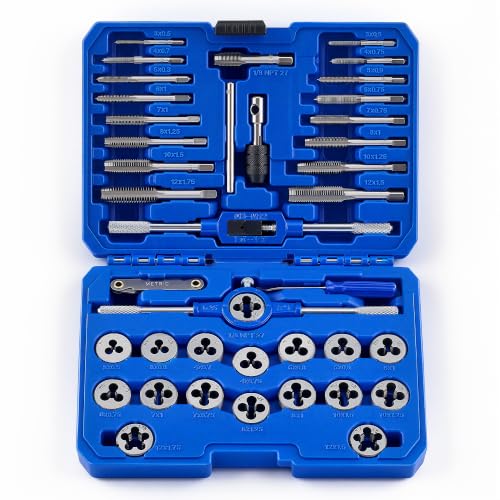 Image of OMT Metric Tap and Die Set, Thread Repair and Cutting Kit with Wrenches
