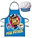 BrandMac Paw Patrol - Ensemble tablier de cuisine et toque - Pour enfant - Motif : Marcus Chase Ruben
