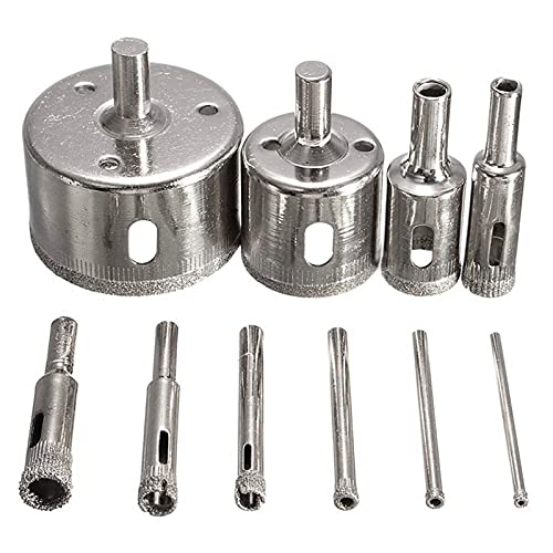Juego de 10 Brocas Diamante 3-50mm para Azulejo y Vidrio miniatura 2