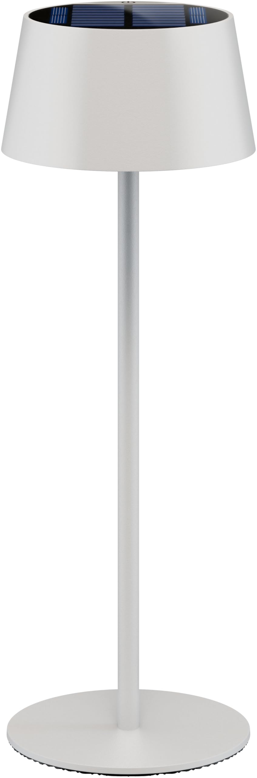 Goobay 73929 LED Table Lamp Solar/Infinitely Dimmable with Touch Control/Wireless LED Battery Table Lamp for Indoor and Outdoor Use IP44 / 150 lm and 3000 K Warm White, USB-C, White